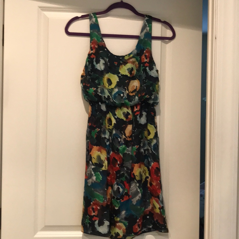 Floral silk dress